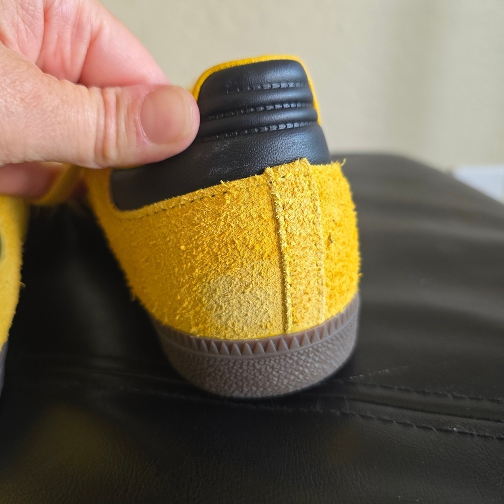 Adidas Originals Samba OG Sneakers Yellow black Size 6.5 Retro Preppy Streetwear - Picture 8 of 11